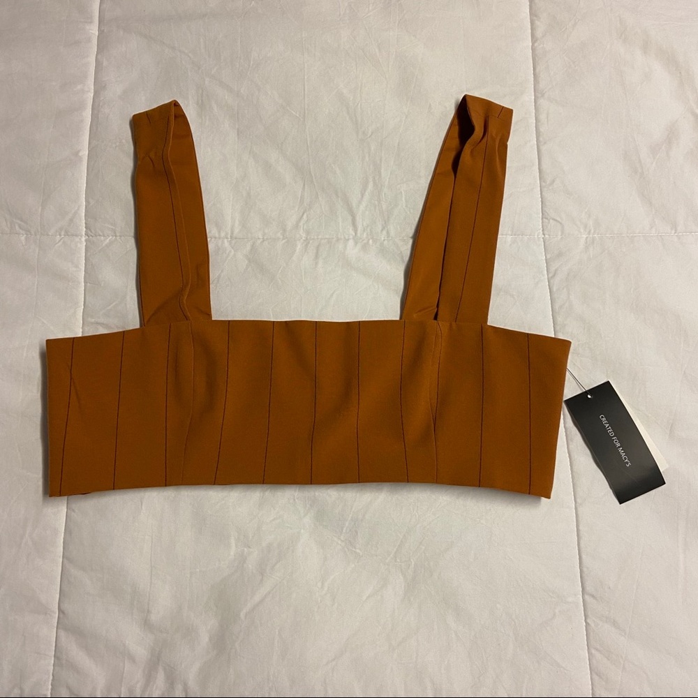 Danielle Bernstein Honey Ginger Pinstripe Top